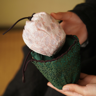 刺绣仕覆袋主人杯功夫茶具茶杯收纳布袋子珠宝首饰抽绳小锦囊