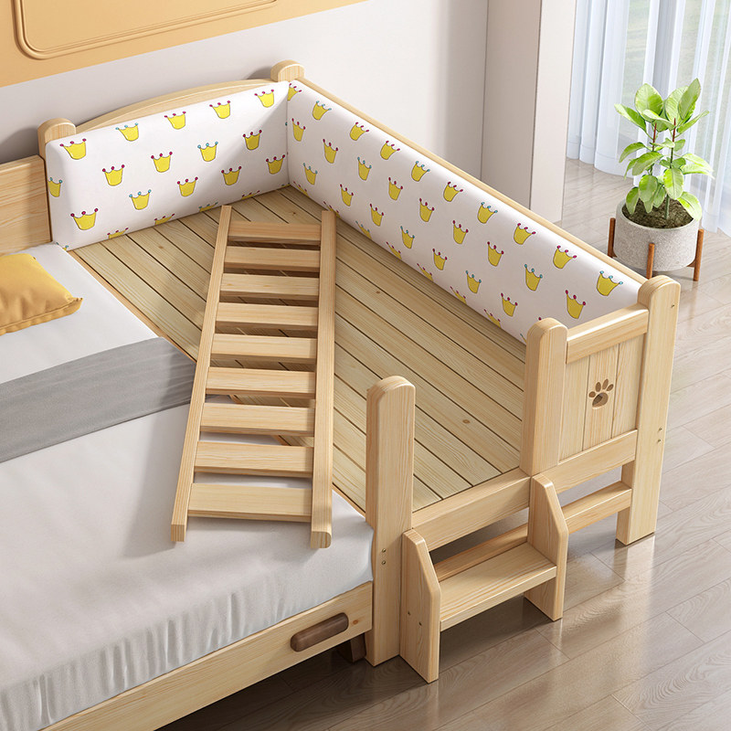 实木儿童拼接床婴儿大床加宽床拼接宝宝小床男孩床边拼接床儿童床,住宅家具,儿童床/儿童抽拉床,淘宝优惠券,粉丝福利购,淘宝优惠卷