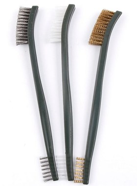 3 Pcs Mini  Cleaning Brush Set s Nylon Stainless Steel Brist