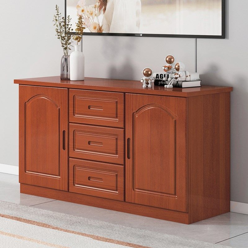 全实木电视柜简约现代卧室落地高款收纳储物一体客厅家用电视机柜