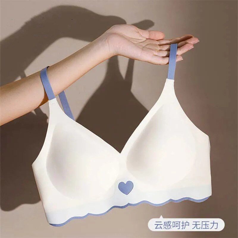 【两件79元】爱心无钢圈内衣女小胸聚拢收副乳防下垂薄款文胸