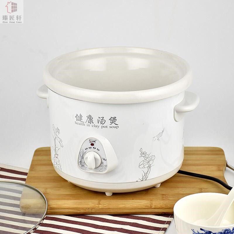 全自动陶瓷电炖锅迷你砂锅宝宝煲汤煮粥锅n白瓷甜品汤锅插电炖盅