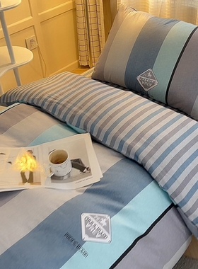 全棉学生被套150x152x155x210cm单人被罩1.52Nx1.55x2.1米学校被