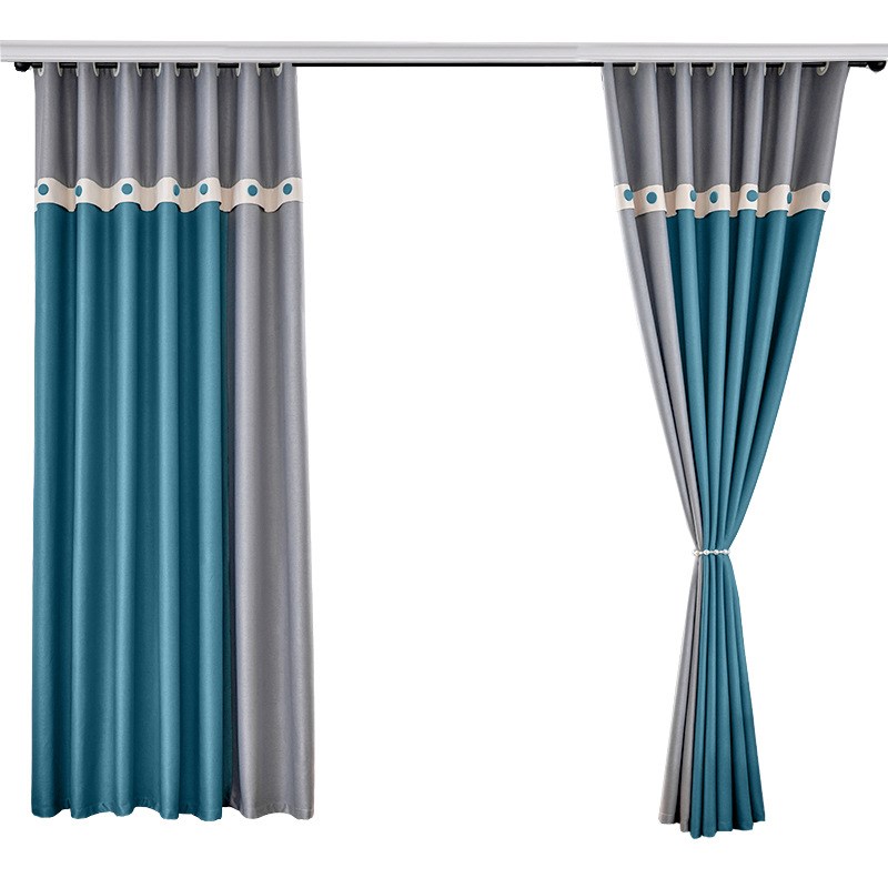 T3LC拼接全遮光窗帘客厅2023F新款流行简约轻奢卧室加高成品大