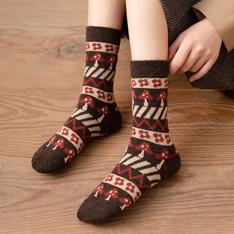 推荐Thickened Warm Wool Socks Tube Socks Casual Socks Autumn