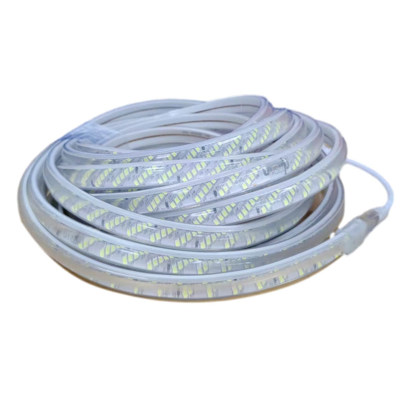 白色灯带220v贴片2835弧面320珠巨亮五排白光led灯带220v吊顶灯条