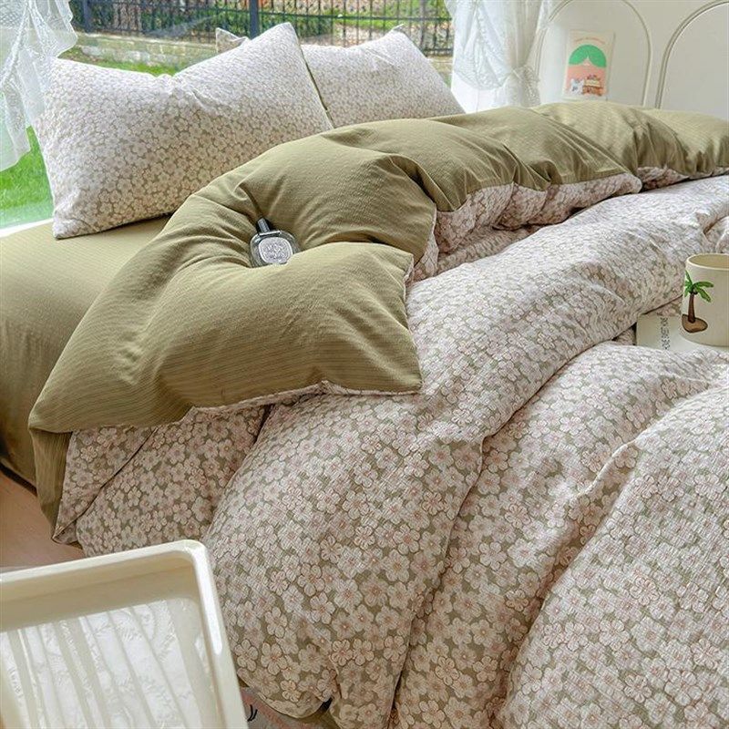 A类床上四件套纯棉全棉2024新款床单被套床品学生宿舍三件套3夏天,床上用品,床品套件/四件套/多件套,淘宝优惠券,粉丝福利购,淘宝优惠卷