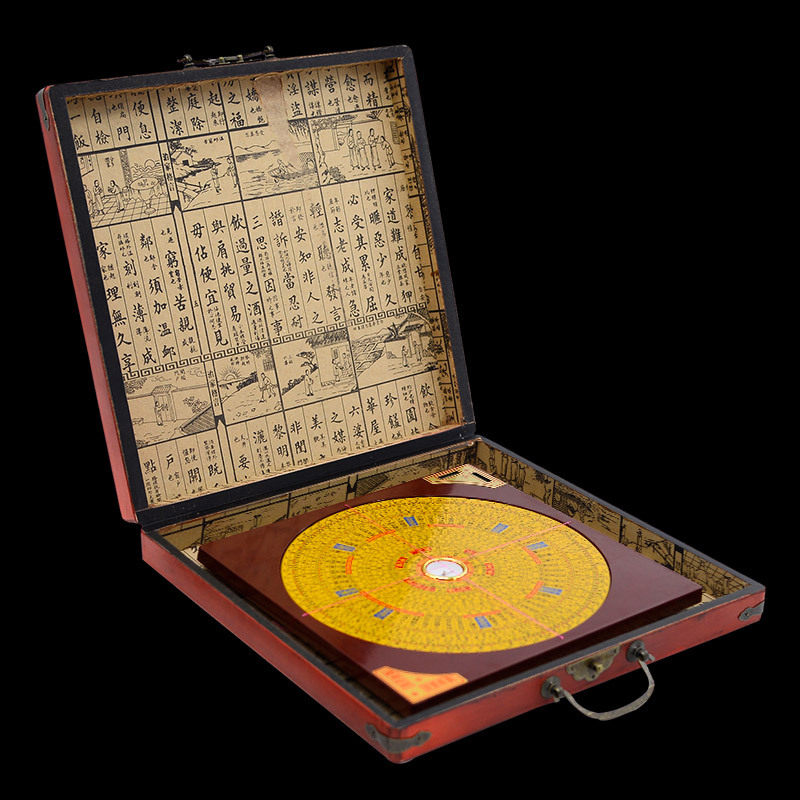 台湾东定纯铜罗盘m高精度专业三元三合综合盘罗经罗庚实用随身