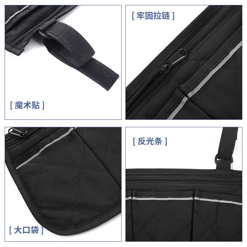 轮椅侧边收纳袋电动车扶手挂包收纳袋悬挂防水外出婴儿车侧边挂袋