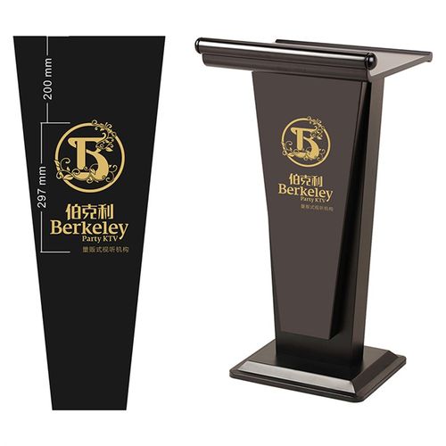 白色讲台桌演讲台餐厅迎宾台酒店简约现代司仪接待发言讲台主持台