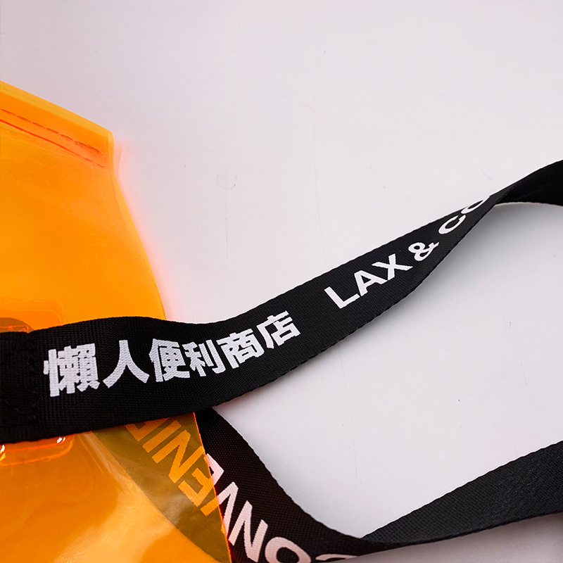 懒人便利商店 LOGO潮流手提购物包 透明 PVC手提袋