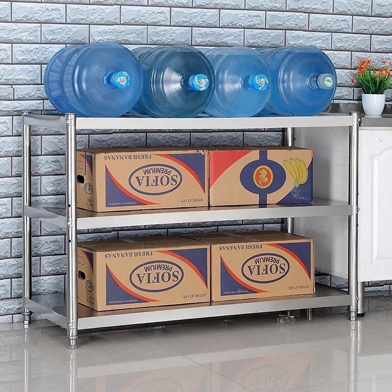 现货速发不锈钢置物架三层落地厨房家用多功能可拆卸微波炉台卧室,收纳整理,整理架/置物架/收纳架,淘宝优惠券,粉丝福利购,淘宝优惠卷