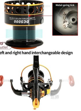 Metal Spool Spinning Fishing Reel 1000-7000 Series Fishing W