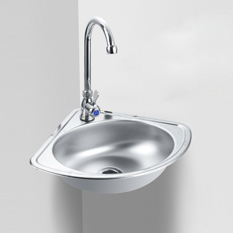 ainless steel triangle wash basin thick small sWink corn-封面