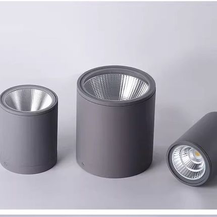 LED户外防水筒灯明装方形阳台雨棚澡堂浴室10w20W射灯12v24V110V