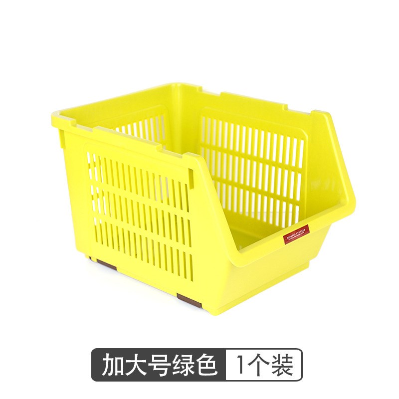 现货厨房菜篮收纳蔬菜蓝收纳筐可叠加装菜小篮子塑料筐水果置物框