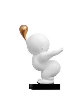 抽象吹泡泡人物雕塑酒店大堂装置艺术品大型玻璃钢橱窗落地摆件B3