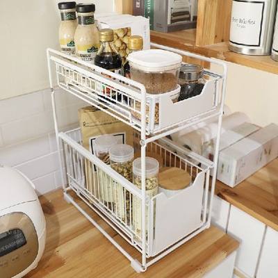 推荐Kitchen countertop racks Household pull-out shelf suppli