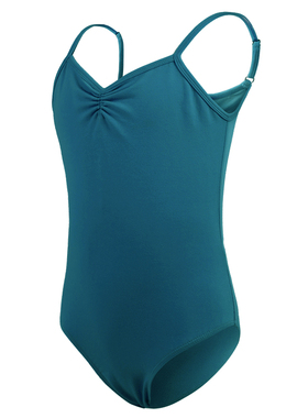 吊带舞蹈服儿童连体衣钴蓝色夏季中E国舞练功形体服女童拉丁体操