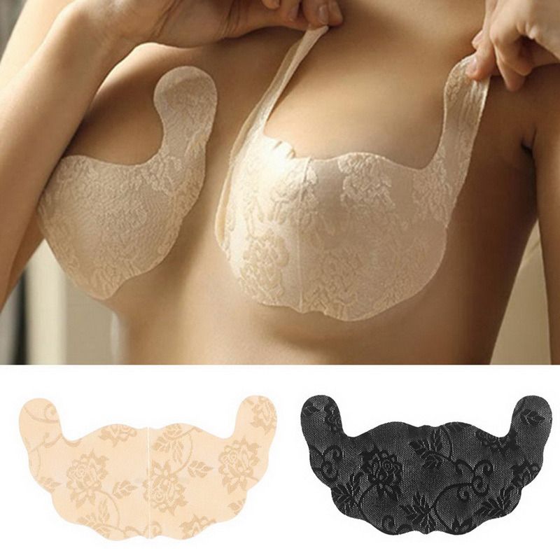 速发Women Self Adhesive Bra Strapless Large Size Blackless S