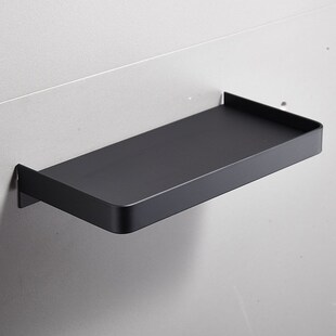 304不锈钢浴室置物架壁挂卫生间转角架平台一字板手机置物收纳架