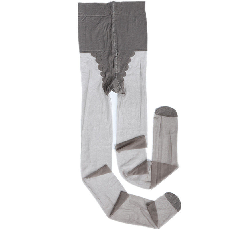 全透明丝袜女薄款夏季超薄连裤袜比基尼裆无痕隐形灰色脚尖加固