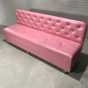 靠背储物凳试衣换鞋凳休息长沙发凳子卡座椅收纳箱西皮商场吧台凳