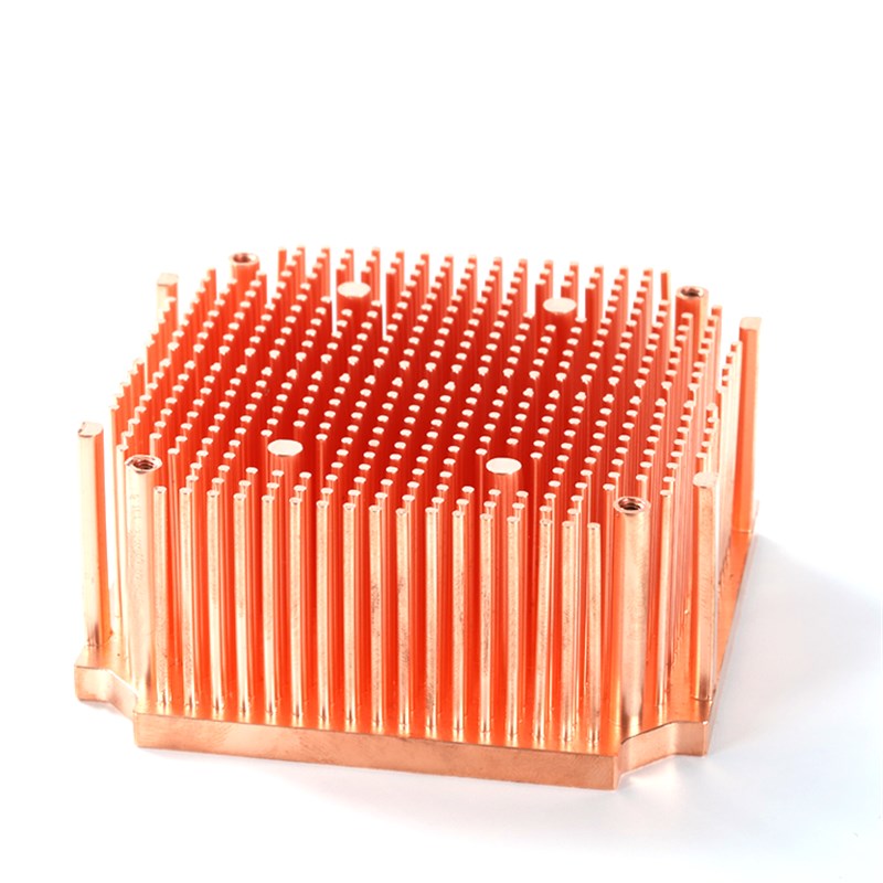 被动散热器兆东锻造一体式针柱式紫铜散热器显卡服务器高功率