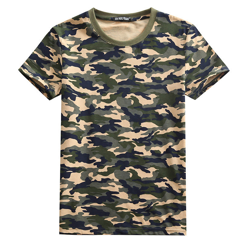 新品迷彩短袖t恤男宽松圆领运动军训特种训练服夏季迷W彩服军迷T