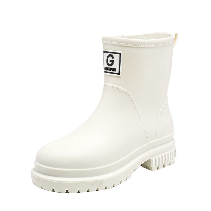 雨鞋女款时尚外穿防滑水鞋女士2024新款成人短筒胶鞋工作加绒雨靴