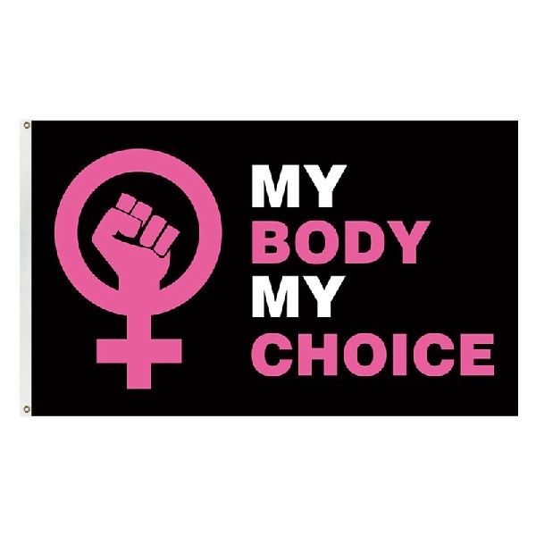 推荐My Body My Choice Flag 3x5FT Banner 100% Polyester Digit