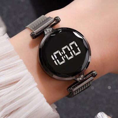 推荐Luxury Digital Magnet Watches For Women Rose Gold wristw