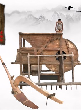 民俗老物件老旧农具农村老式风谷风机老扇车风车稻谷Y机脱皮机儡