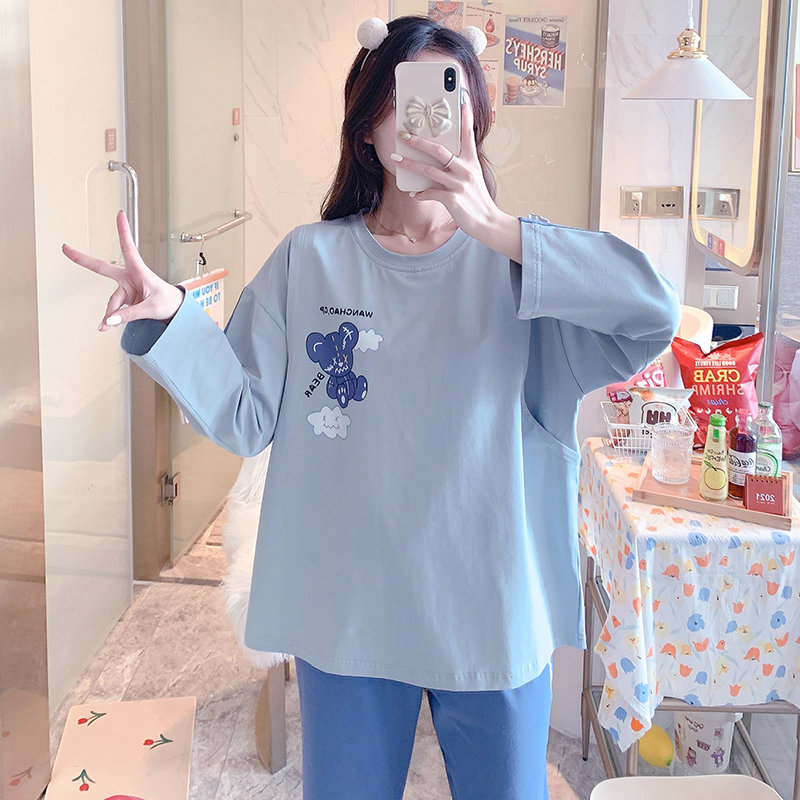 月子服春秋季产h妇产后喂奶哺乳孕妇睡衣10月份9春夏薄款棉质套装