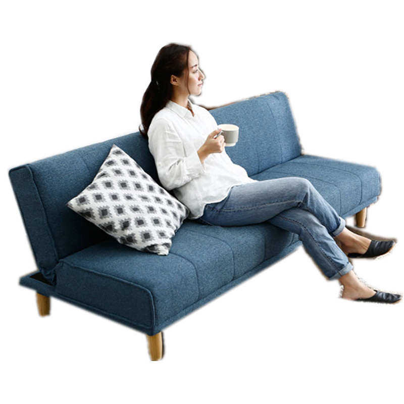 米沙发床8沙发布双人可折叠.多功能实木单人小户型简易艺沙发1