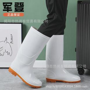 低帮塑胶棉鞋 耐磨工作水靴牛筋底保暖短筒套鞋 防滑 男士 中高筒雨鞋