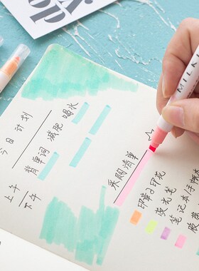 12 Pcs/set Japanese Mildliner Pens Milkliner Double Headed F