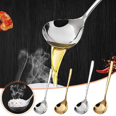 推荐Stainless Steel Mini Ladle 1/2/4pcs Sauce Gravy Spoon wi