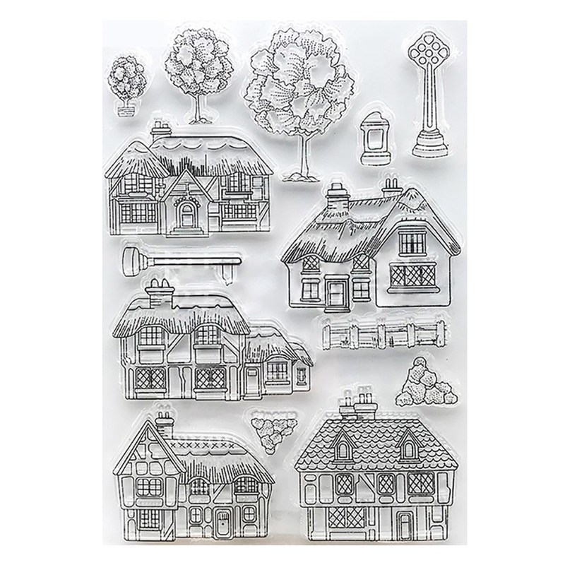 推荐DIY House Clear Stamp Transparent Stamps Silicone Seal f