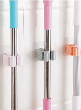 Storage-Rack-Holder Sticky-Hook Broom Wall-Mounted Self-Adhe