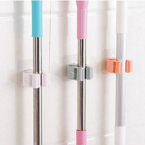 Storage-Rack-Holder Sticky-Hook Broom Wall-Mounted Self-Adhe