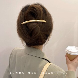新款发夹女后脑勺高级感弹簧夹抓夹发卡大号一字夹盘发夹子头饰发