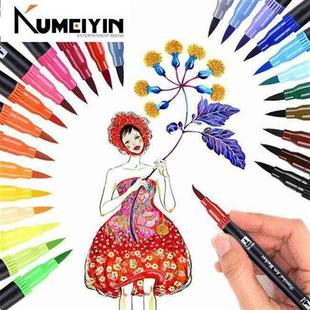 Tips Coloring Color 新品 Brush Markers Art Dual Fineliner Pen