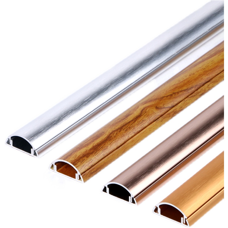 铝合金接地线槽明装弧形地面墙面明线走线电线网路线神器x金属半