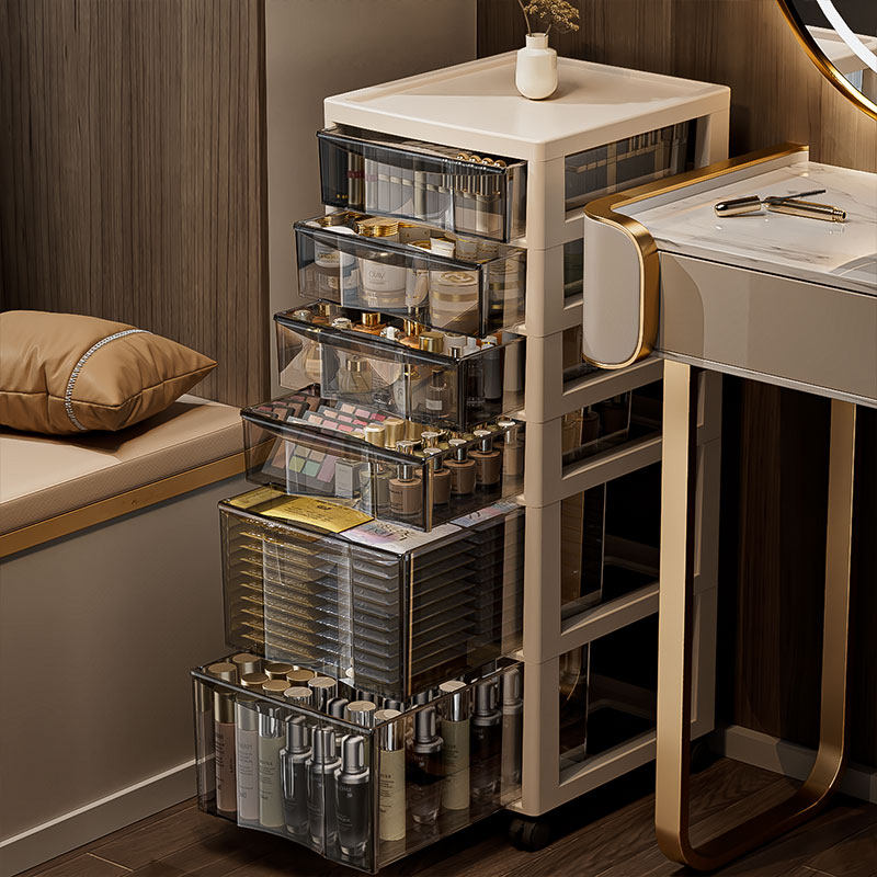 落地桌下面置物架抽屉q式多层移动护肤品面膜储物柜子化妆品收纳