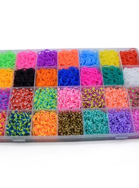10000pc DIY Toy Rubber Loom Bands Set Kid DIY Bracelet Silic