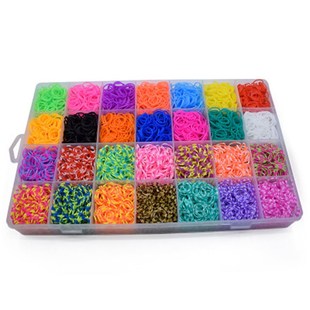 10000pc DIY Toy Rubber Loom Bands Set Kid DIY Bracelet Silic