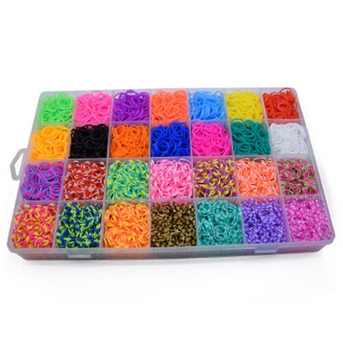 10000pc DIY Toy Rubber Loom Bands Set Kid DIY Bracelet Silic