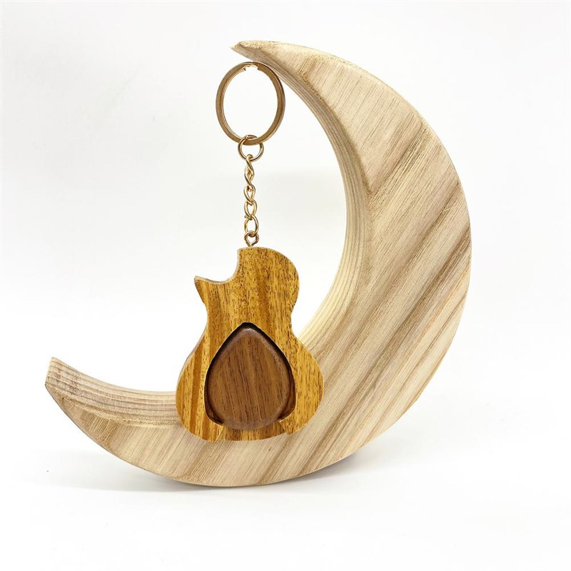 Guitar Pick Holder KiychBen Wooden Guitar Pick 2-inW-1 aeech