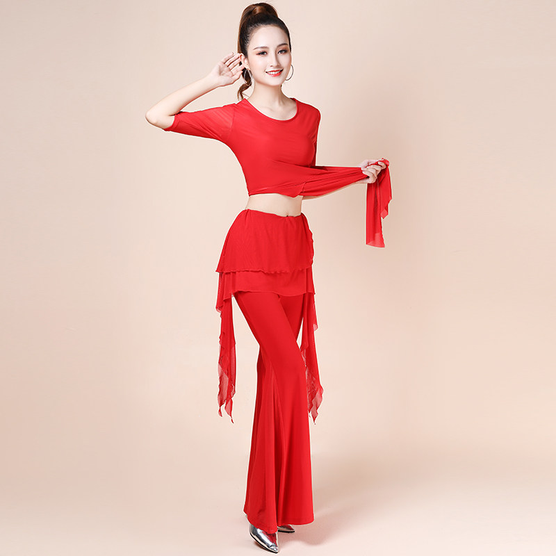 广场舞服装衣服短袖水兵舞上衣女吉特巴演出服果果不不新款舞蹈服